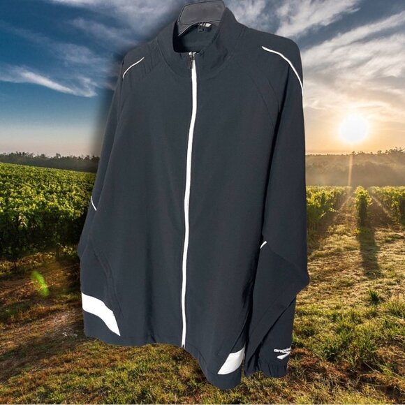 BROOKS Full Zip Equilibrium Technology Warm Up Jacket Size Large Like New - Picture 3 of 10